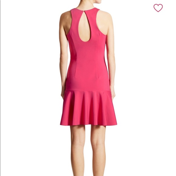 Trina Turk Scuba Drop Waist Dress PINK Sz 10 NEW - Picture 3 of 8